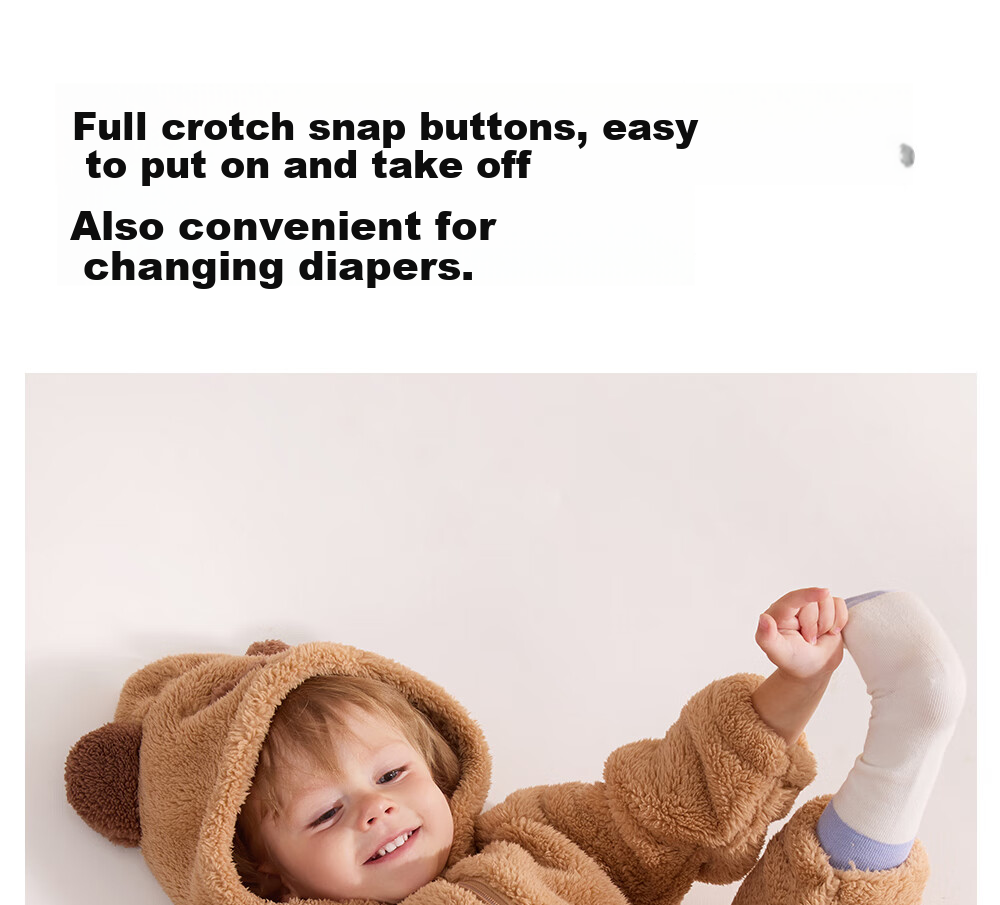 Betis Baby Clothes Autumn Winter Thickened Fleece Lined Warm Unisex Infant Romper Jumpsuit Winter Outdoor Crawling Suit 21