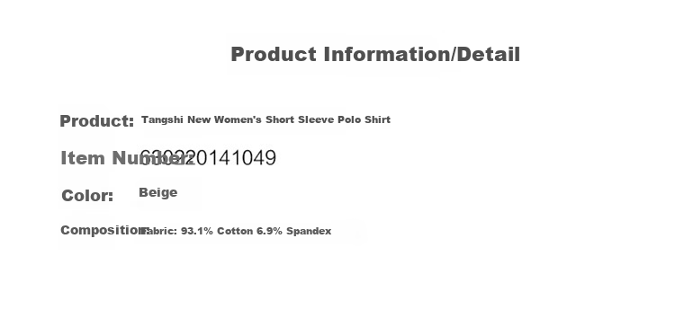 TonLion 2025 Summer Women's Contrast Color Collar Front Pattern Short Sleeve Polo Shirt 3