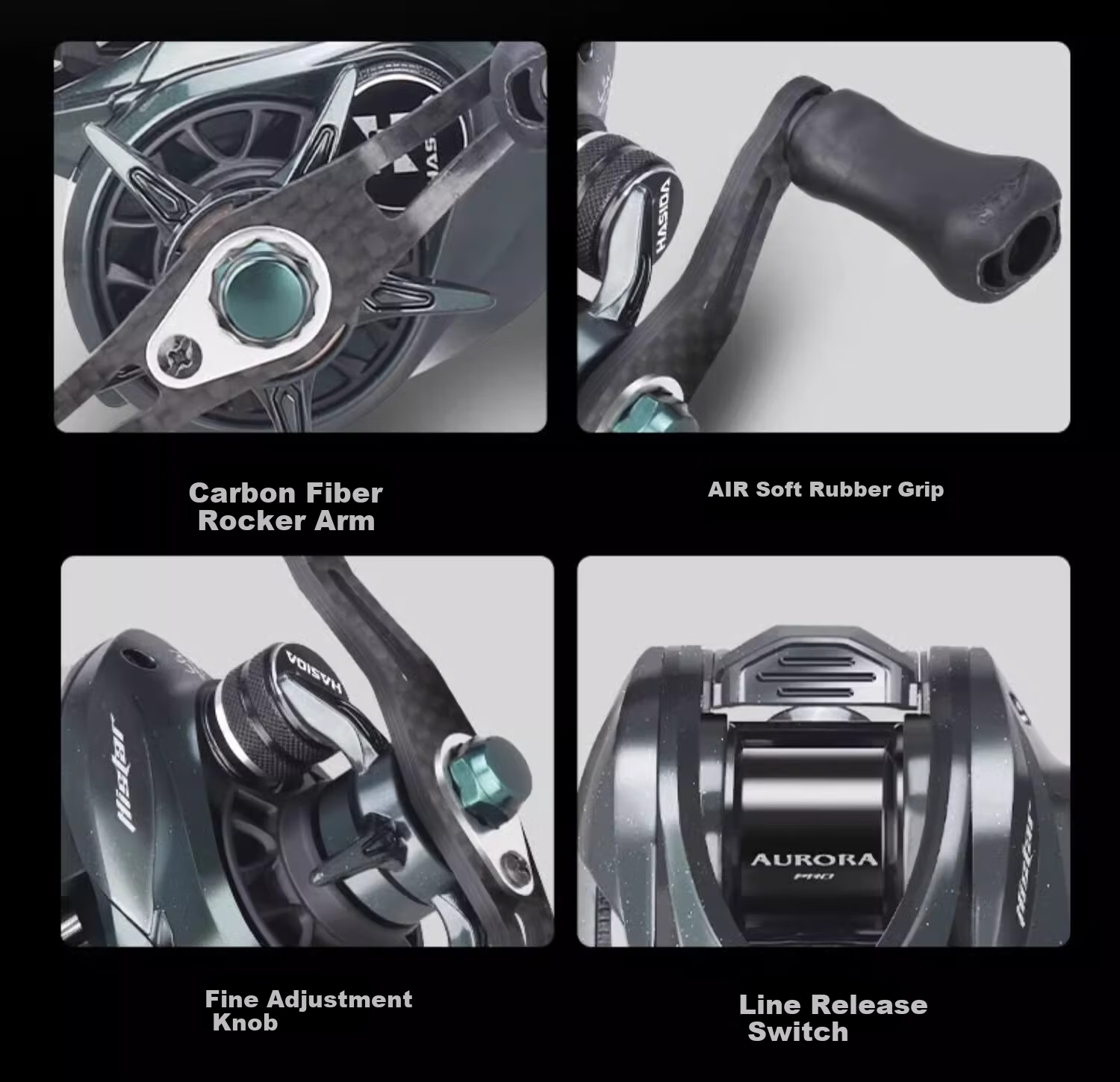 HISTAR Aurora Micro Air CF Water Drop Reel Left-Handed [Ceramic Bearings] 23