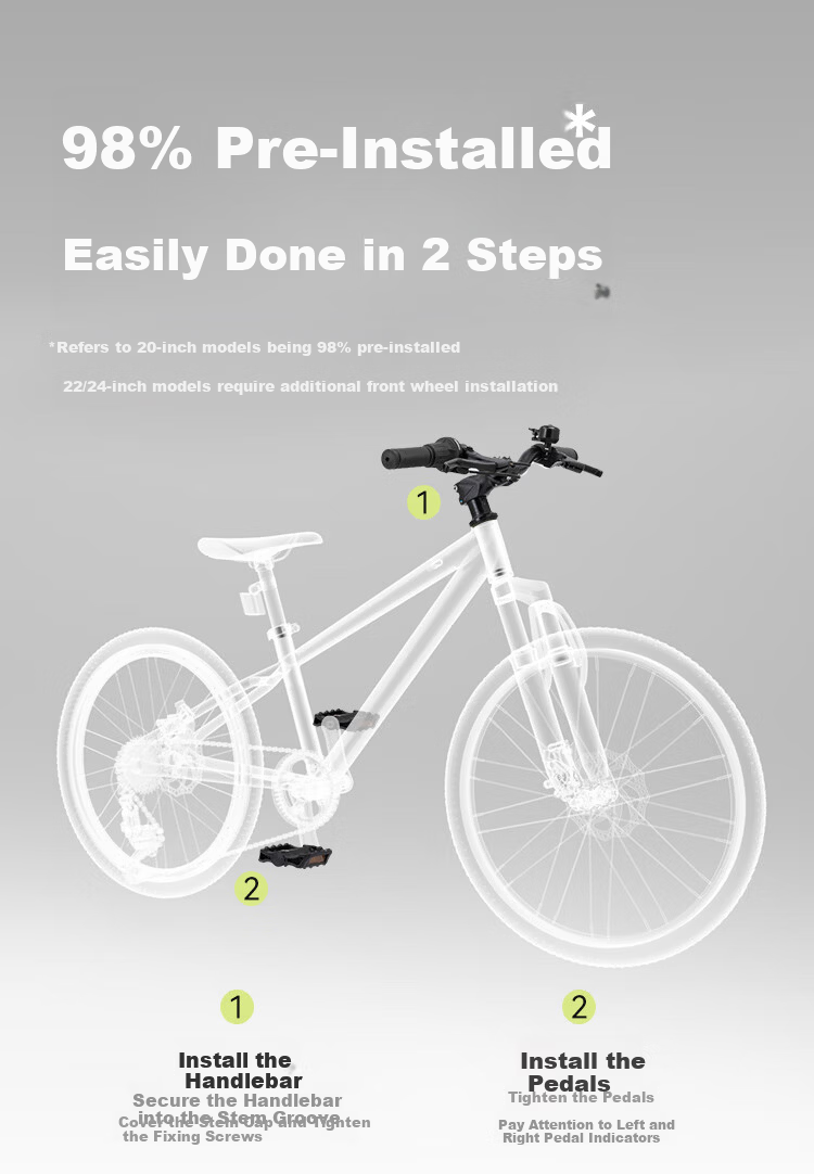 JD Original Lingyue Children's Bicycle Sold by JD Mountain Bike for Ages 3-6, Student Bicycle for Boys And Girls, 16-Inch Lime Gree 12