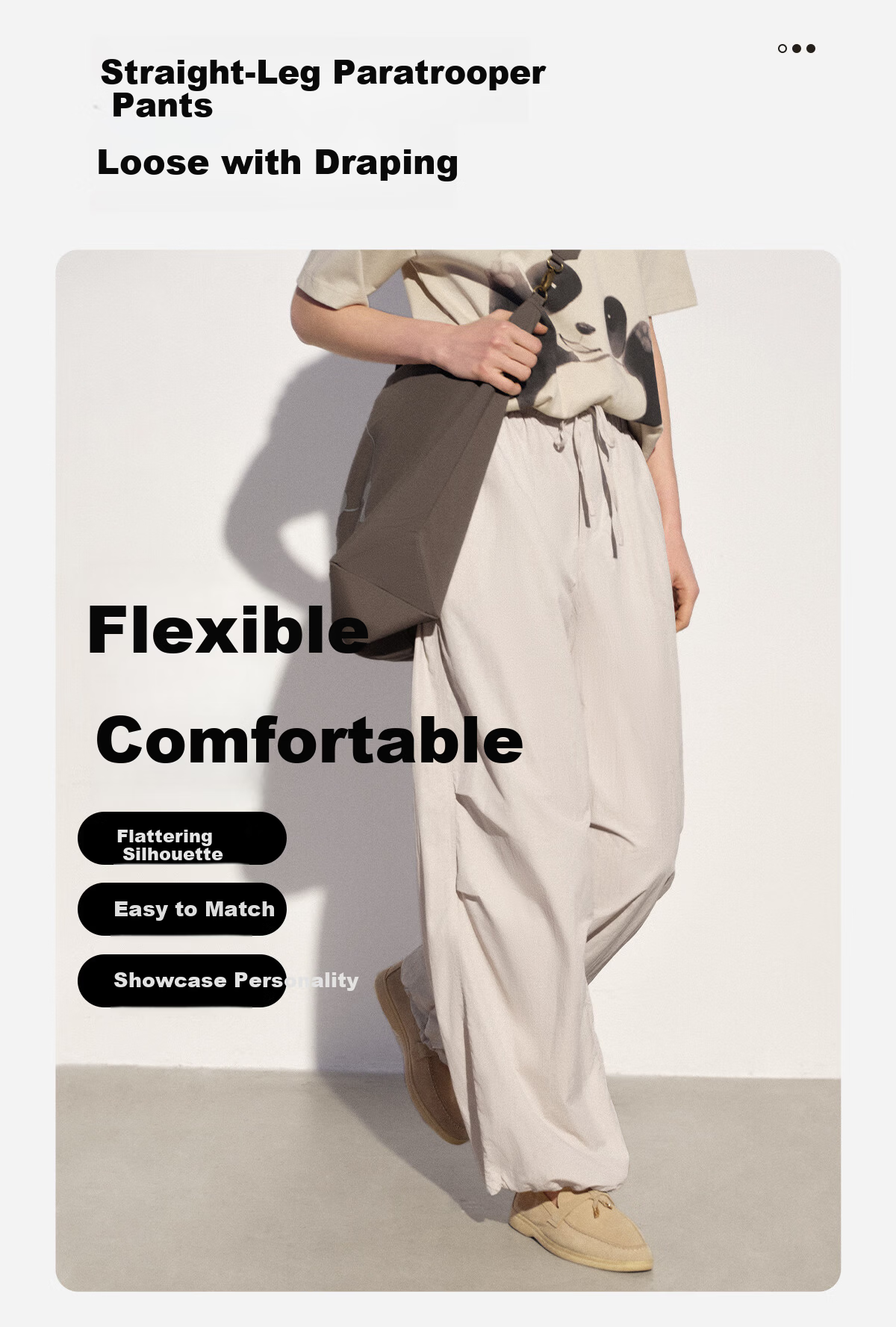 Panda Camel Series Quick-Dry Pants Summer Women's Cooling Loose Straight Casual Hiking Trousers 8147 Gray, M 5