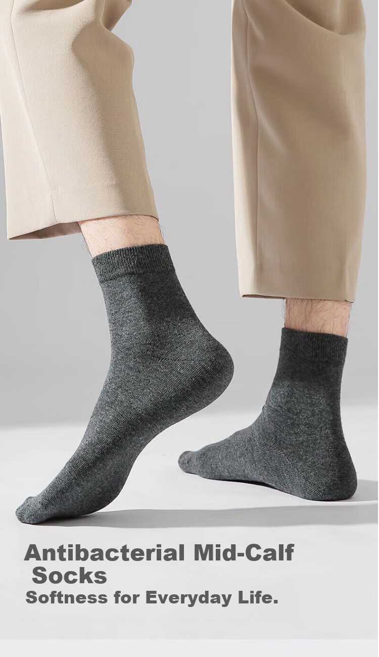 LangSha Disposable Socks for Men And Women, No-Wash Daily-Use Socks, Short Socks, 7A Antibacterial Deodorant Socks, Portable Travel Socks, Men's Mid-Calf Cotton Socks 1