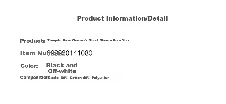 TonLion 2025 Spring Women's Colorblock Front Pattern Short Sleeve Polo Shirt Off-White S 2