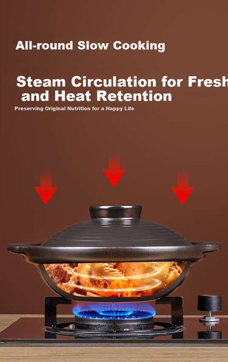 JD Jingzao Clay Pot Gas Stove Special Stew Soup Casserole Pot for Home Cooking 6