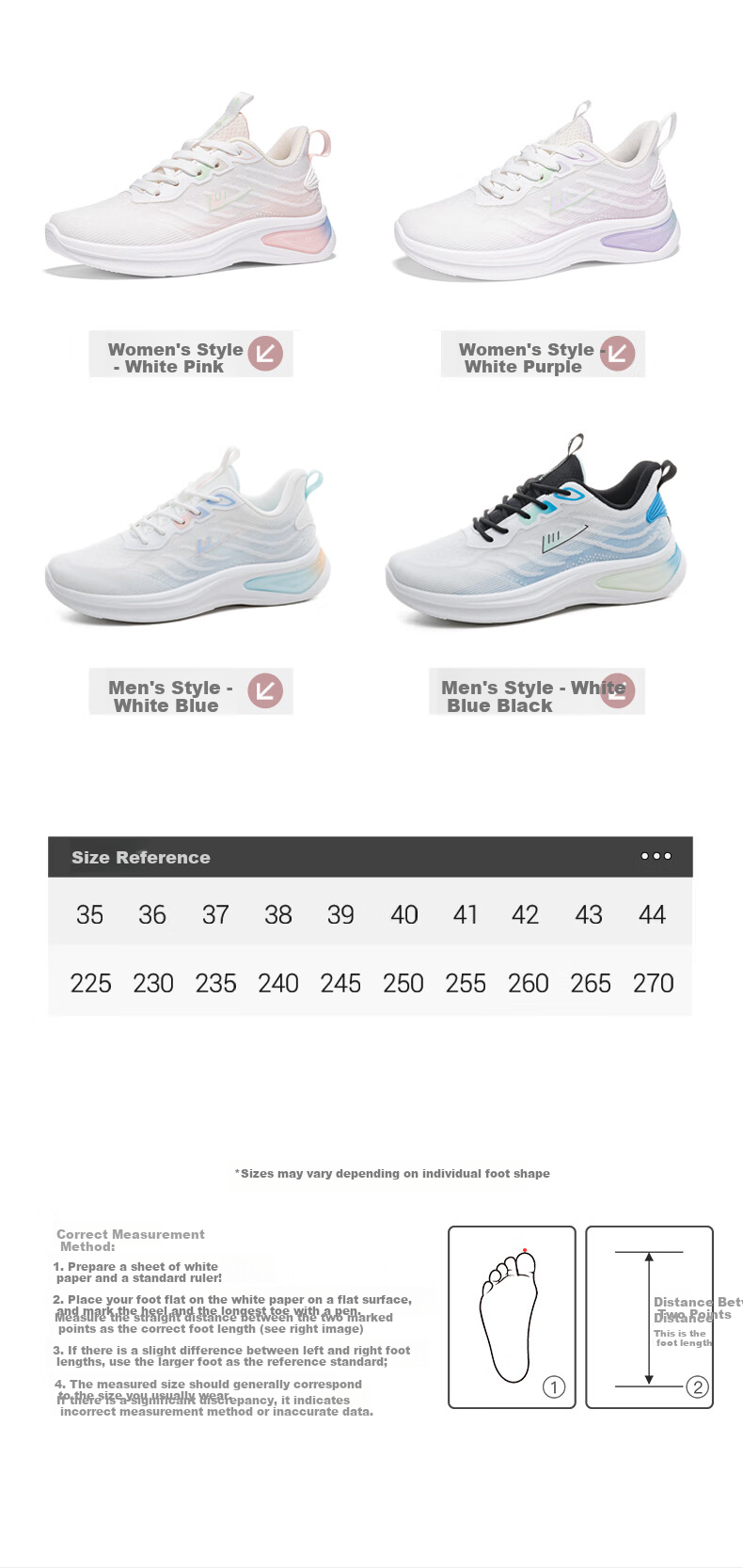 Warrior Official Women's Casual Shoes 2026 Summer Breathable Sports Shoes New High-Height Comfortable Running Shoes White Pink Size 39 6