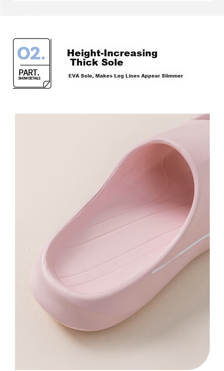 Letuo Men's Summer Indoor Home Slippers Thick Sole Bathroom Non-Slip Couple Simple Outdoor Sandals Women 4