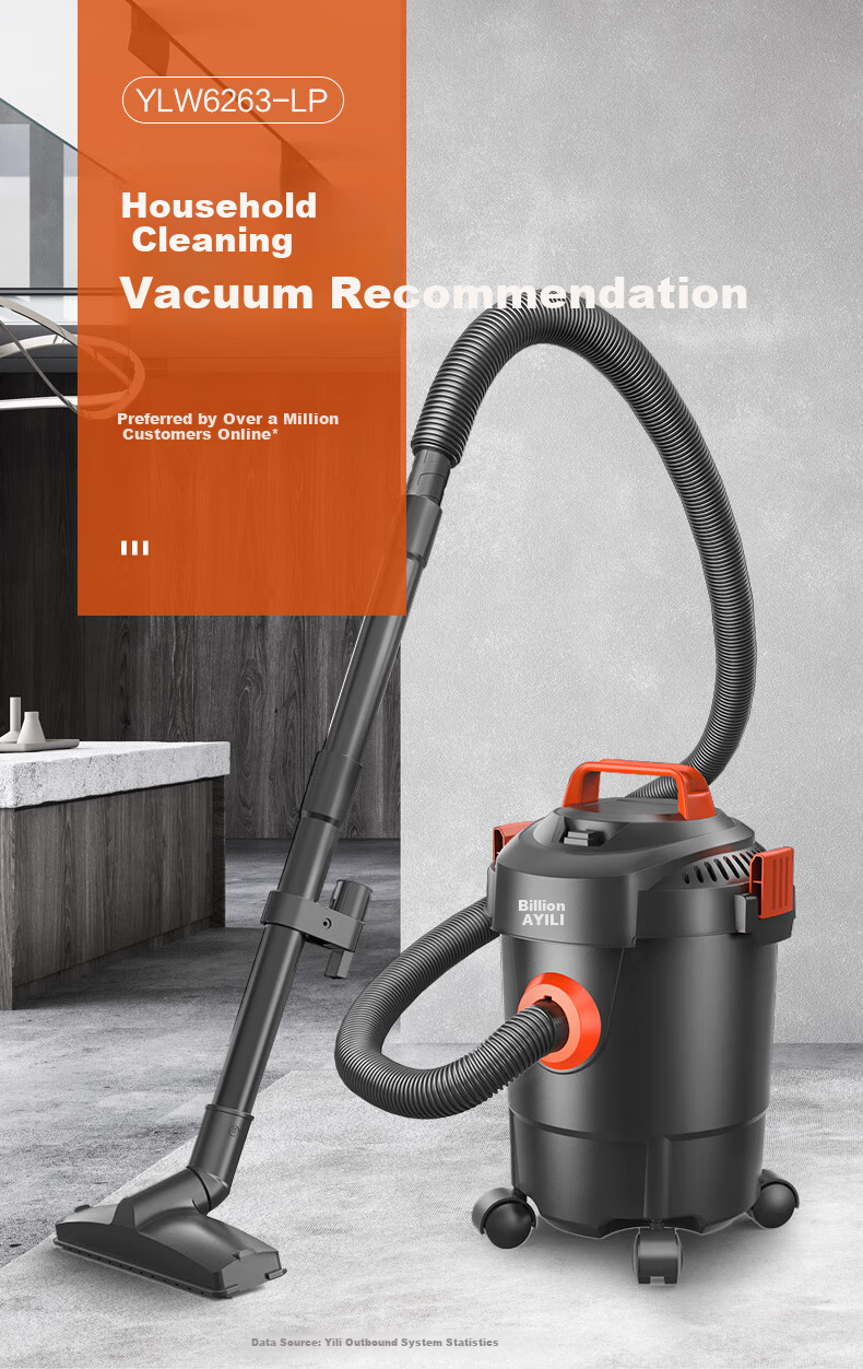 Yili Vacuum Cleaner with Automatic Dust Collection, Powerful Suction for Home Use, Commercial And Industrial Applications in Hotels, Offices, Workshops, Car-Mounted Large Capacity Dust Removal Machine 6291E-25L 3