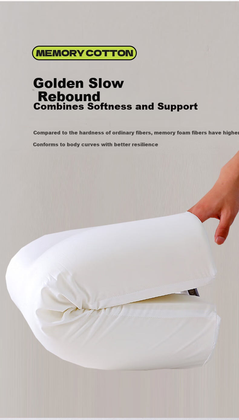 Aiwei Cervical Pillow Memory Foam Slow Rebound Sleep Pillow Core 30x50cm Blank 6