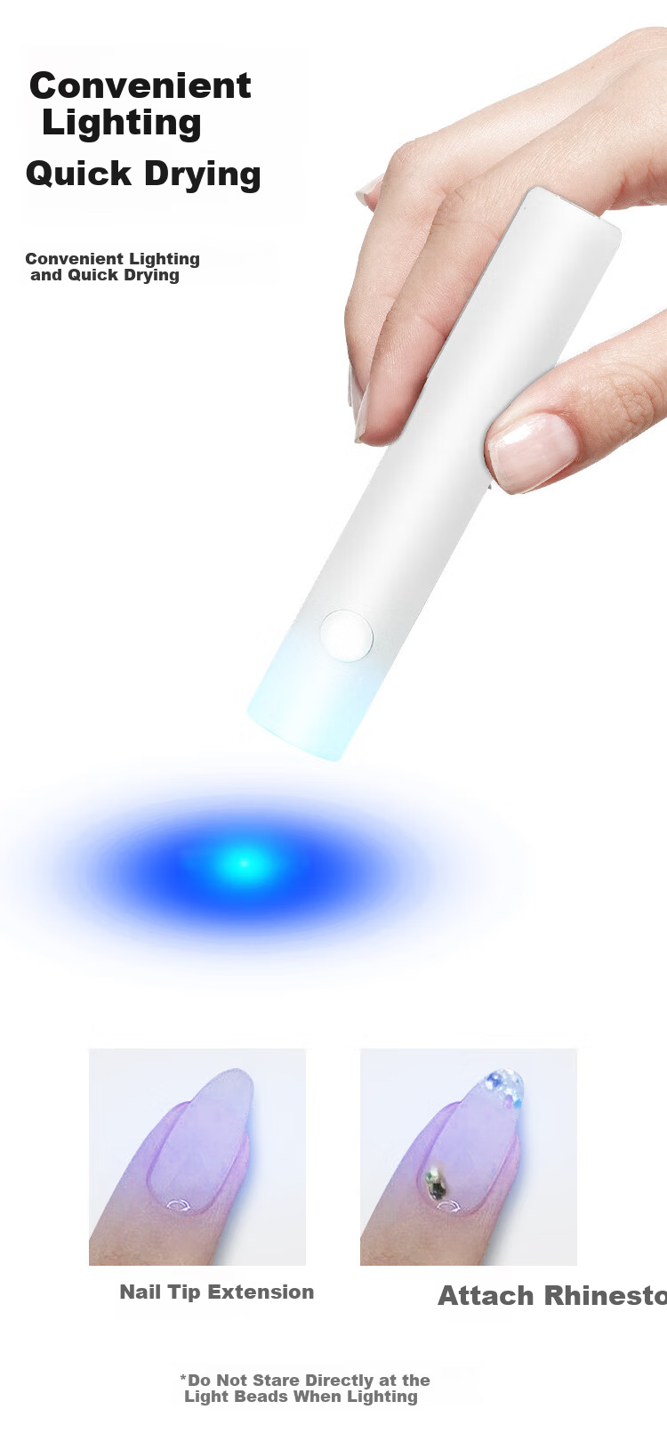 Yushangjiaren Mini Portable Nail Lamp, Compact Desktop UV Light for Quick-Drying Nail Polish, Gel Polish, No Black Hands, Professional Use for Nail Salons 3