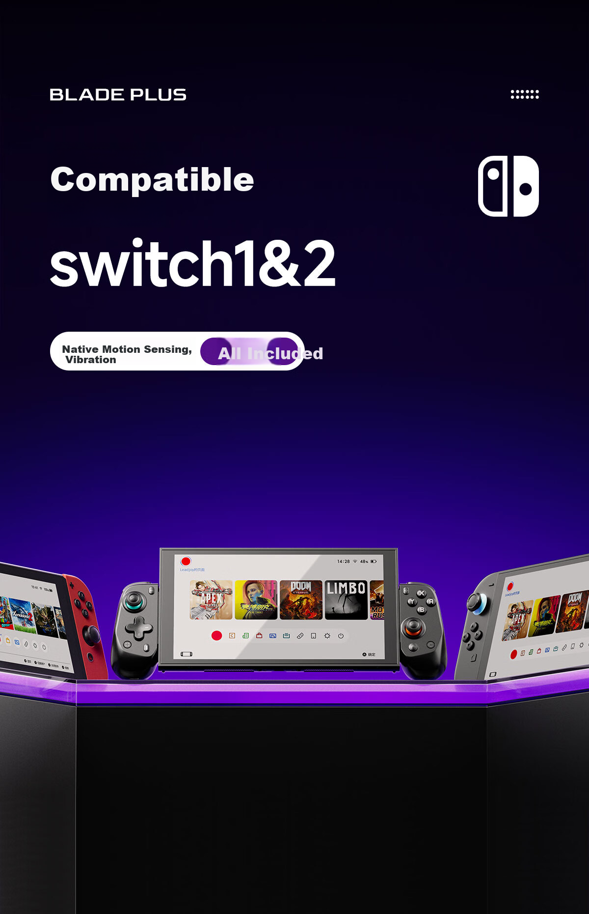 Leadjoy Wind Blade Plus Stretch Gaming Controller Compatible with Streaming PC Android iOS Tablet Nintendo Switch Motion Sensor Pokémon ZA 4