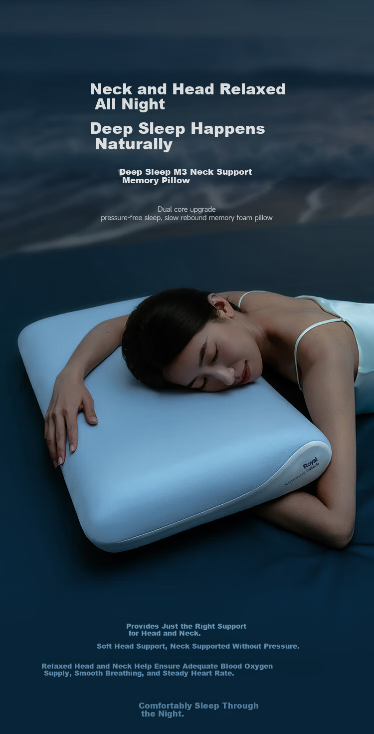 Huangchaojiasi Pillow, Deep Sleep Memory Neck Support Pillow, Cervical Pillow, Memory Foam Pillow Core, Class A Deep Sleep Special Pillow, M3 High Pillow 1