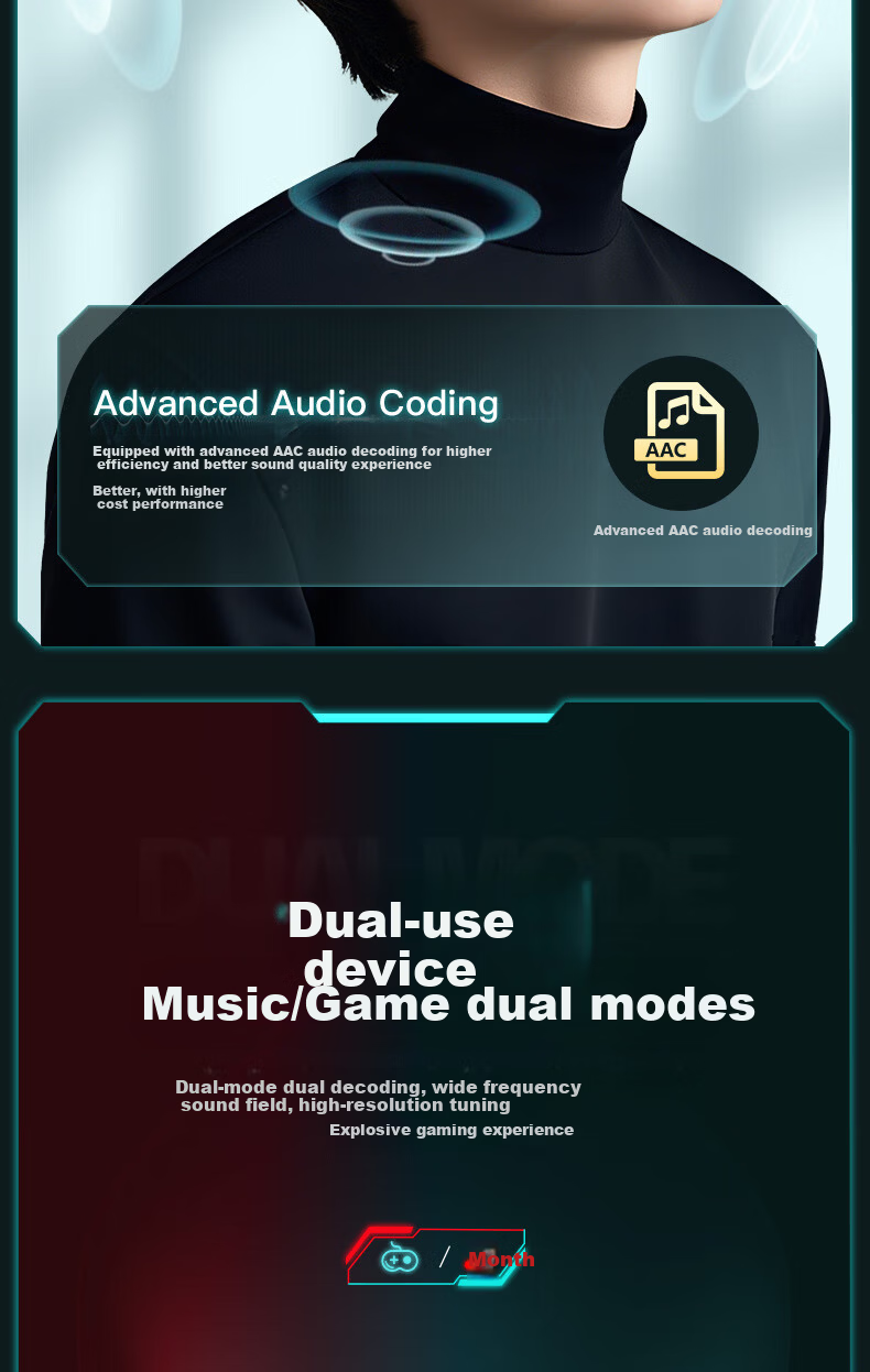 Chengao [ANC Noise Cancelling] Wireless Bluetooth Earbuds 2025 New In-Ear Dual Ear High-Definition Sound Quality Gaming Earphones for PUBG Positional Audio Long Battery Life Universal for Mobile T30 7