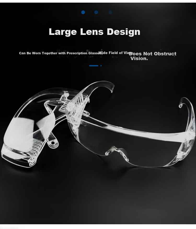 Mashifu Anti-Fog Safety Goggles Industrial Cutting Protective Glasses Laboratory Chemical Splash Protection Windproof Dustproof Eyewear with Louver Anti-Fog Design, 1 Piece 7
