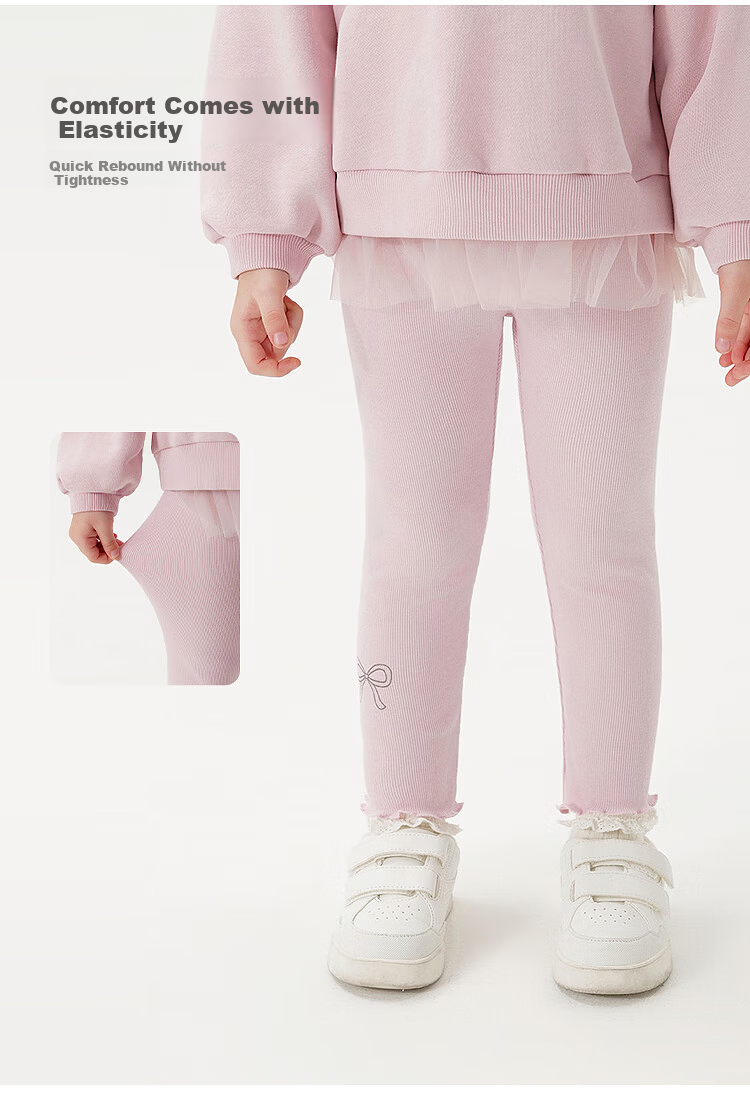 MARC&JANIE Girls Cute Printed Stretch Leggings Baby Pants 2025 Spring 250301 3