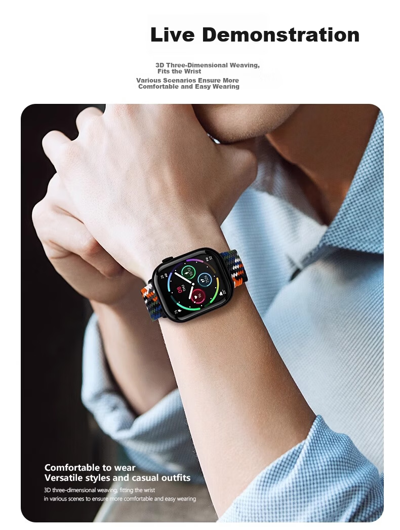 Belt Brother Nylon Strap for Apple Watch S10 Woven Band iWatch S9/8/7/11/6/SE2/1/3 Nylon Loop Sports Strap for Women Plum Color 11