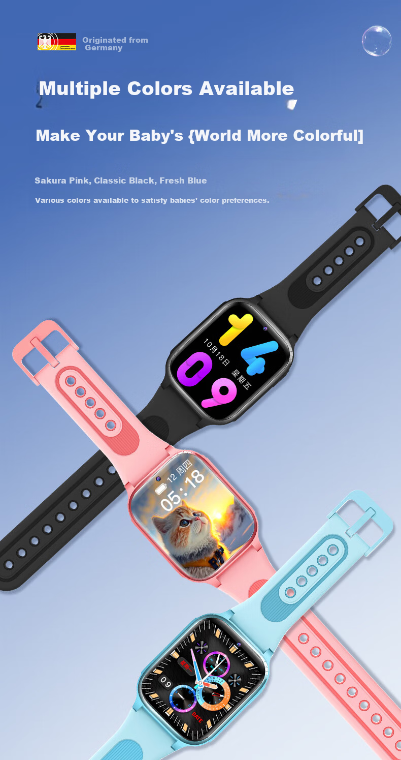 BEXEI Kids Smartwatch for Huawei and Apple Phones, Remote Positioning, Full Network, Waterproof, SIM Card, Genius Phone Watch for Elementary to High School Boys and Girls 3