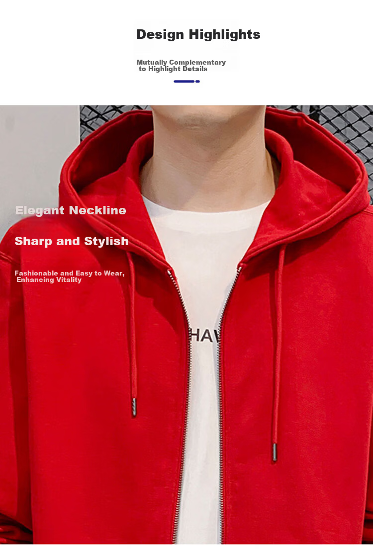 ROMON Men's Sweatshirt, Loose-Fitting Jacket for Spring And Autumn, Casual Hooded Sports Top, Men's Clothing 3