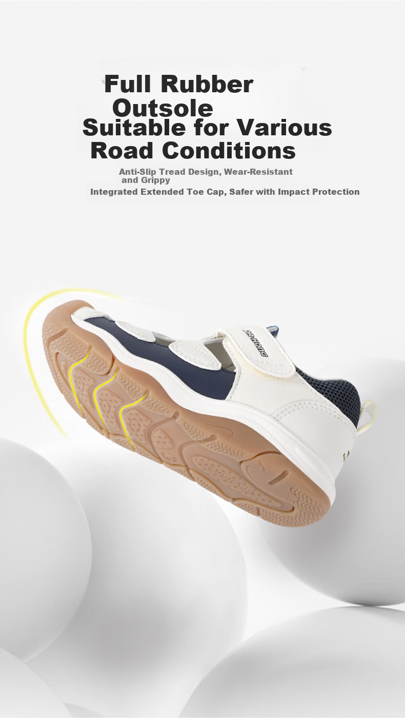 Dr. Jiang Toddler Walking Shoes Summer Boys and Girls 1-3 Years Breathable Children's Sandals 2S14A2029AM Beige/Blue Size 30 3