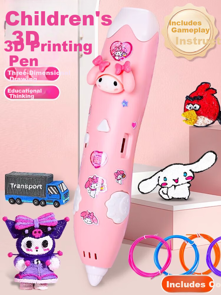 COODORA Low-Temperature 3D Printing Pen Toy for Girls Ages 3-6-10 Wireless 3D Drawing Pen Princess Glow-in-the-Dark Birthday Gift 9