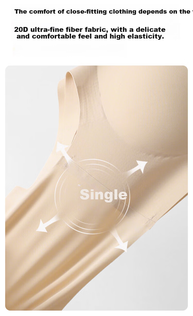 Modal 2-Pack Seamless Wireless Bra with Fixed Latex Cups, Tank Top Style, Push-Up Sports Bra in Nude Pink 9