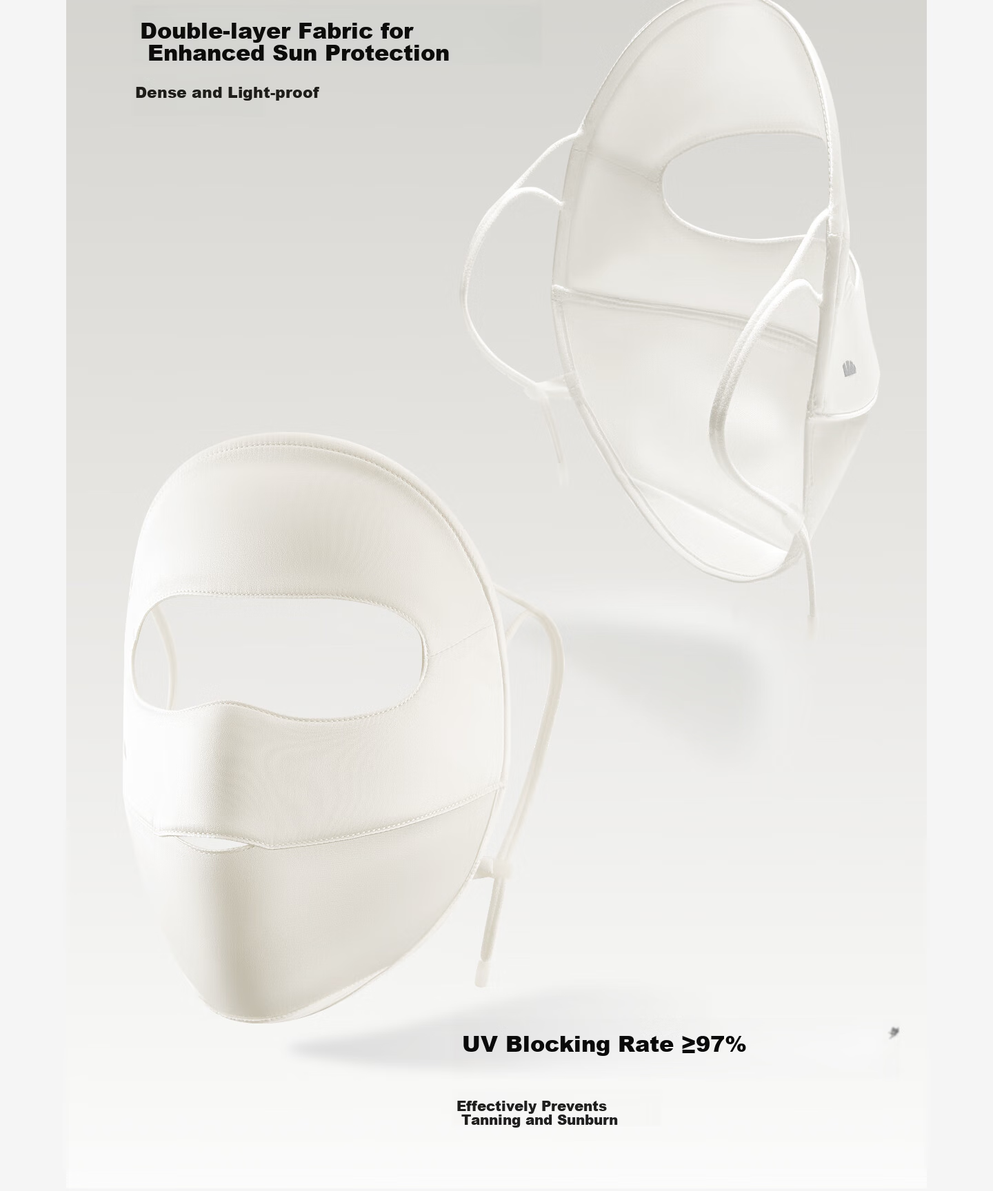 Beneunder Double-Sided Mulberry Silk Sun Protection Face Mask Facekinis Anti-Heat Dryness Cooling Breathable Non-Stuffy 8