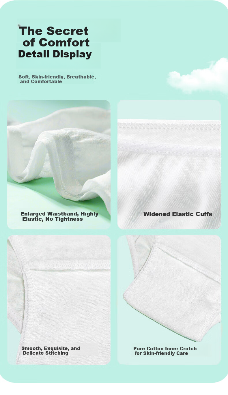 LangSha Disposable Women's Cotton Sterilized Travel Wash-Free Shorts Maternity Postpartum Daily Use Pants 14