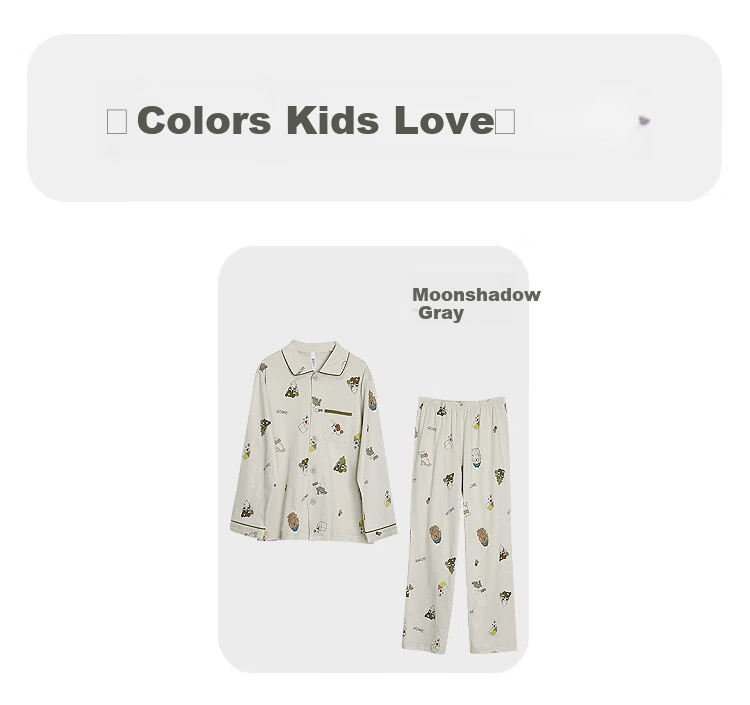 Hodohome Boys' A-Class Cotton Pajamas Cartoon Print Long Sleeve Cardigan Set 107-160 20