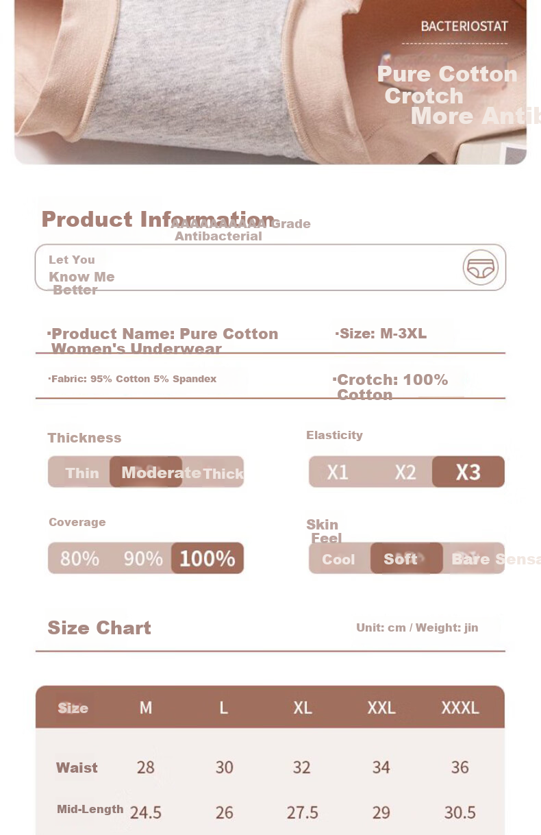 Miiow Women's Cotton Boxer Briefs 2026 New Antibacterial Extended Crotch Mid-Waist Basic Safety Shorts 13