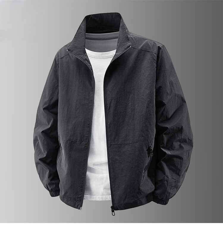 RED DRAGONFLY Men's Sun Protection Fishing Jacket Casual Cooling Breathable Quick-Dry Stand Collar Versatile Skin Jacket 12