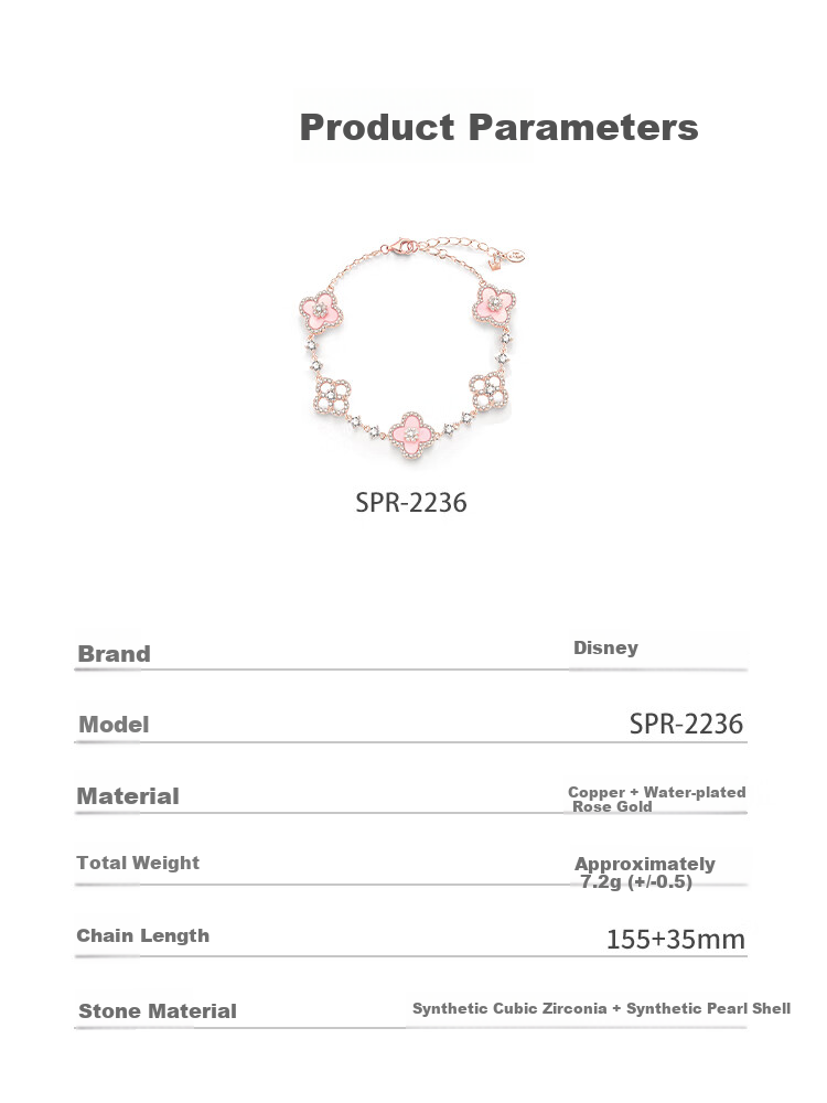 Disney Clover Bracelet for Women Luxury Niche Delicate High-End Best Friend Birthday Gift for Girlfriend 3