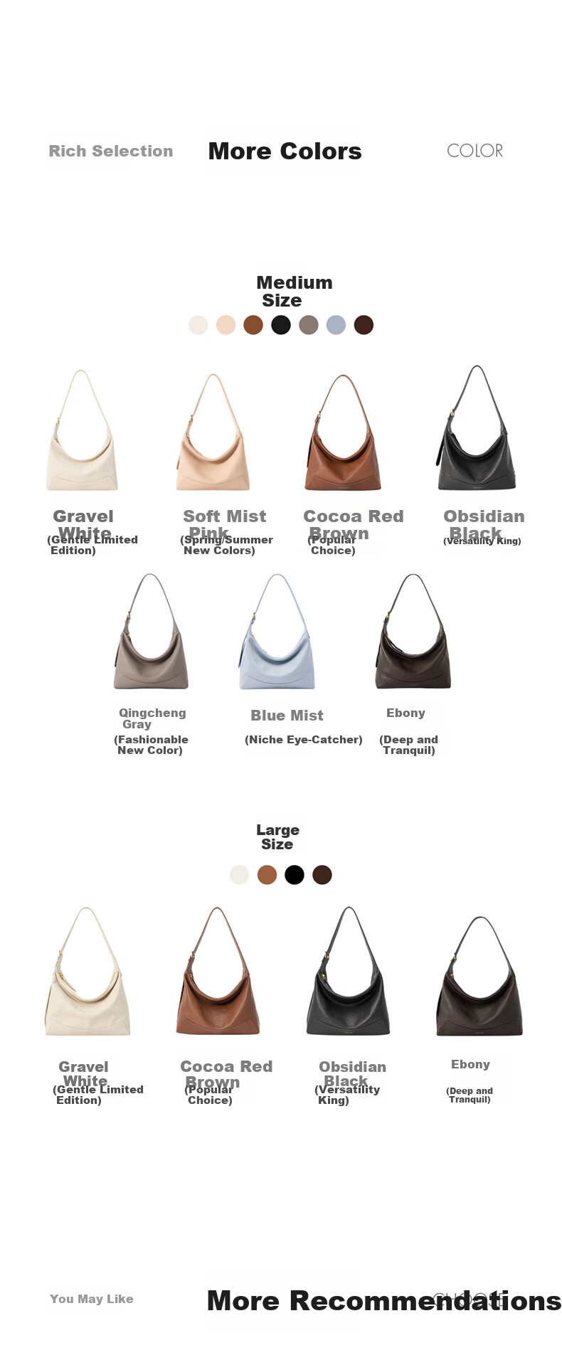 VANESSA HOGAN Zhang Yakin Same Style VH Women's Handbag, Xiran Hobo Bag, Vegetable Tanned Leather, Light Luxury Crossbody Shoulder Bag, Ladies' Birthday Gift 20