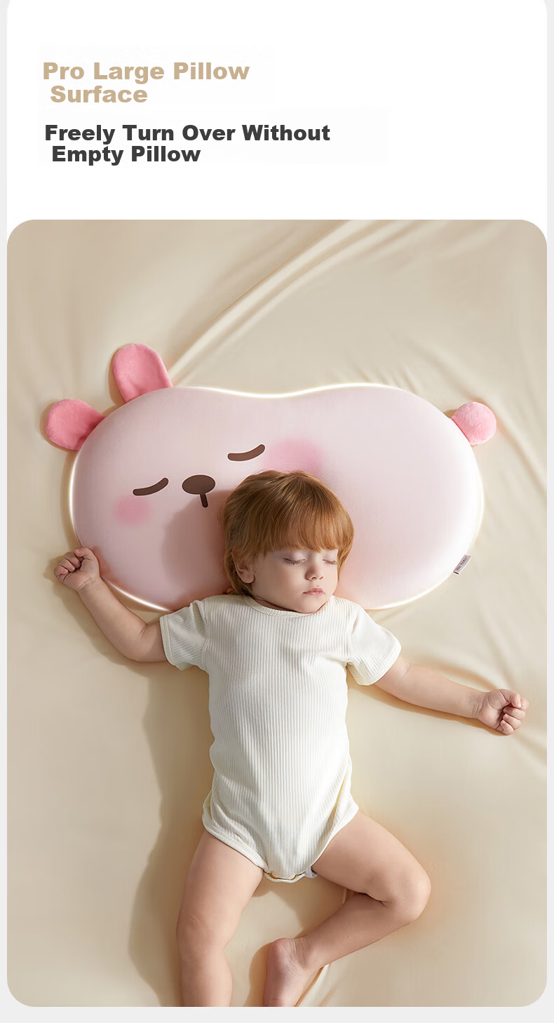 Kidsneed Baby Pillow Silicone Zoned Neck Support Pillow for Children 6 Months to 3 Years Old Infant Toddler Pillow 10