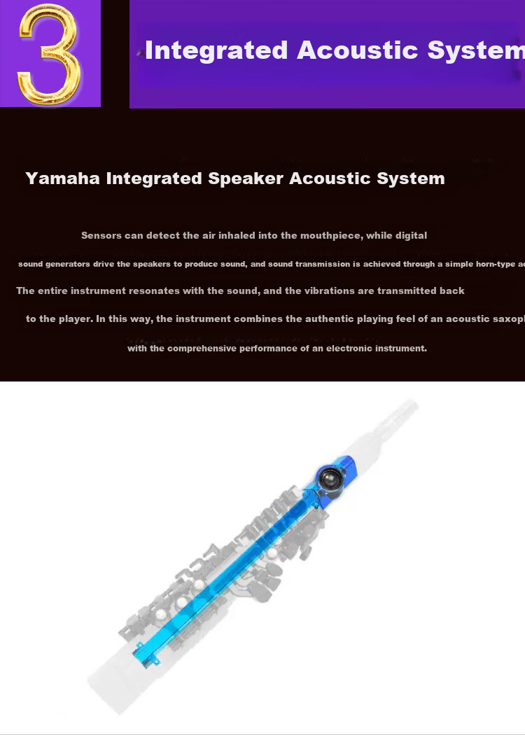 YAMAHA YDS-128C Electronic Saxophone Digital Wind Instrument Professional Imported Original + Official Standard Gift Set 12