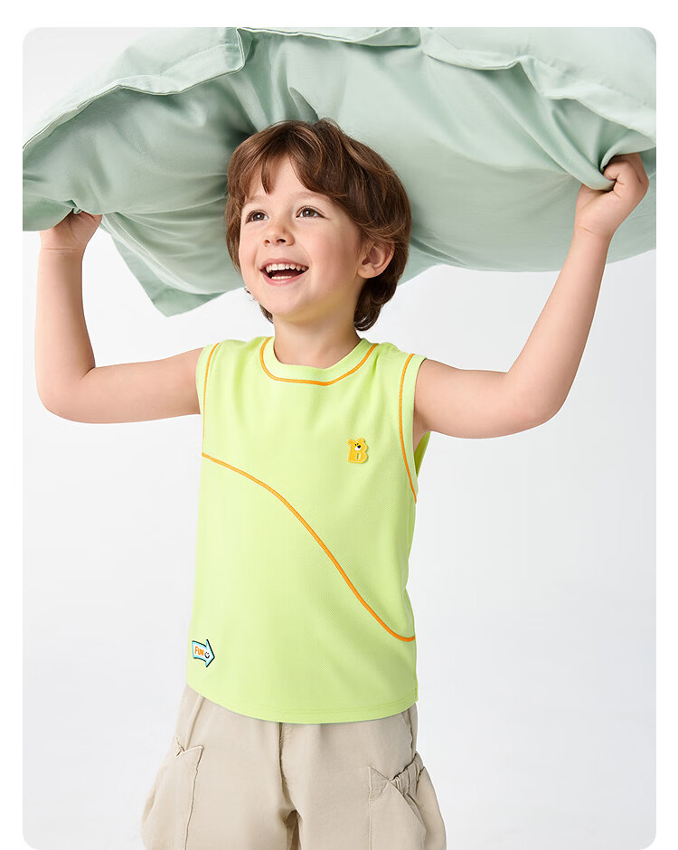 Balabala Kids Vest Girls Boys Baby 2026 Summer Quick-Dry Cooling Sun-Protective Knit Top 23
