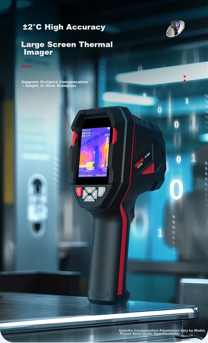 DELIXI ELECTRIC Infrared Thermal Imaging Thermometer High-Precision Thermal Imaging Power Temperature Measurement Floor Heating Leak Inspection DI506D 3