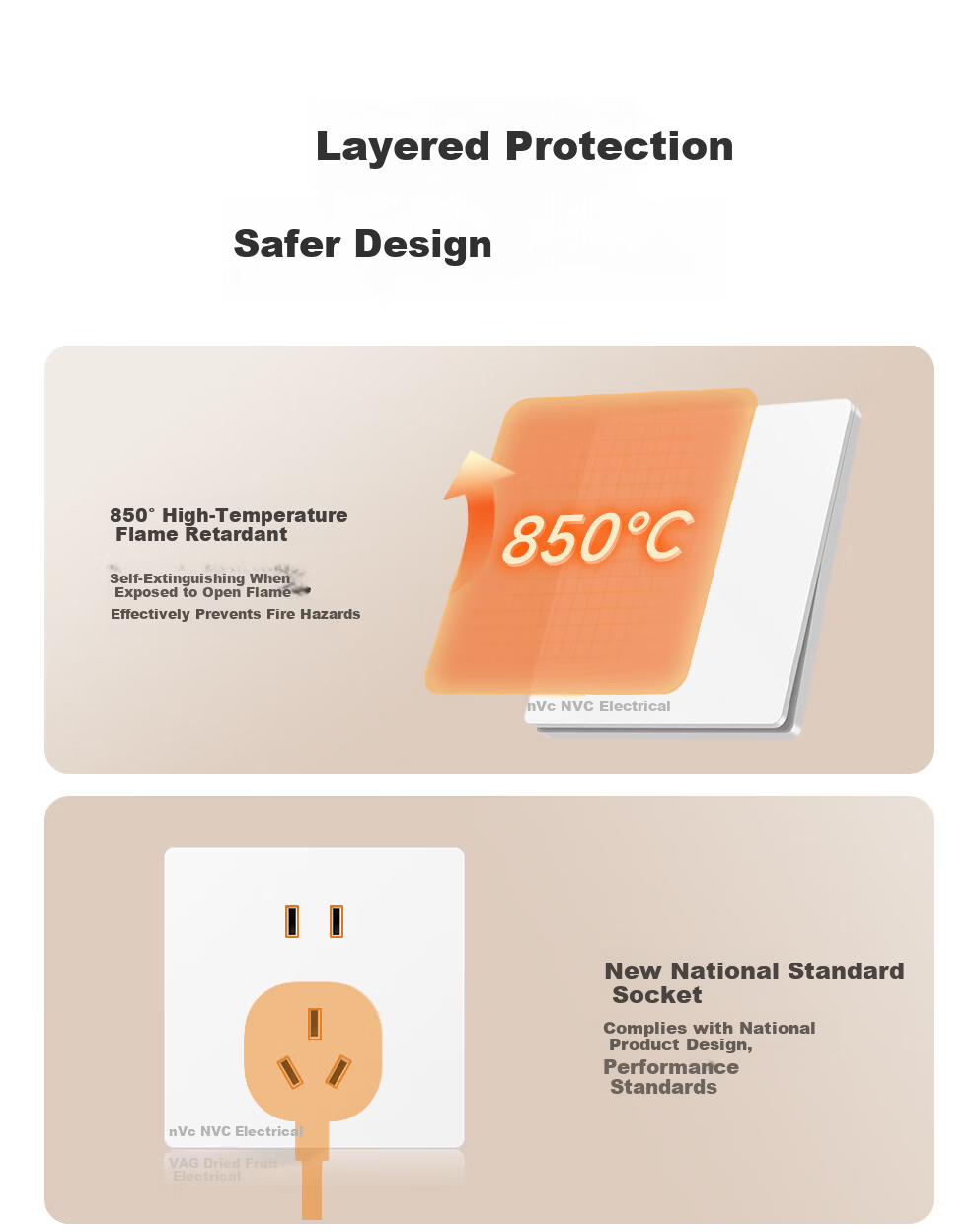 NVCleishidiangong Switch Socket, Two-Way Double Control Switch, 86-Type Ultra-Thin Panel Switch, N29 White 14