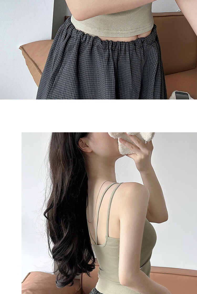 Langsha White Camisole Vest for Women 2026 New Slim Fit Outerwear with Chest Pad, Beautiful Back Cotton Yoga Base Shirt 16
