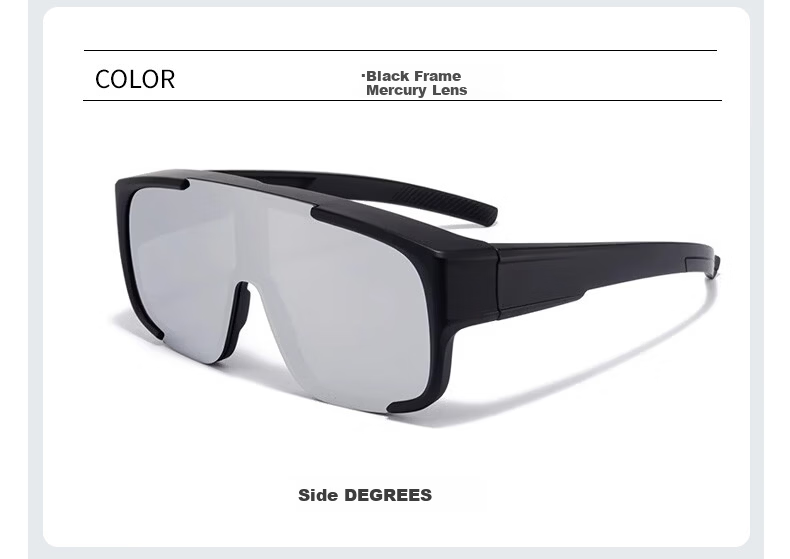 Kosu Myopia Clip-On Cycling Glasses Men's Mountaineering Sports Windproof UV Protection Goggles Sunglasses 12
