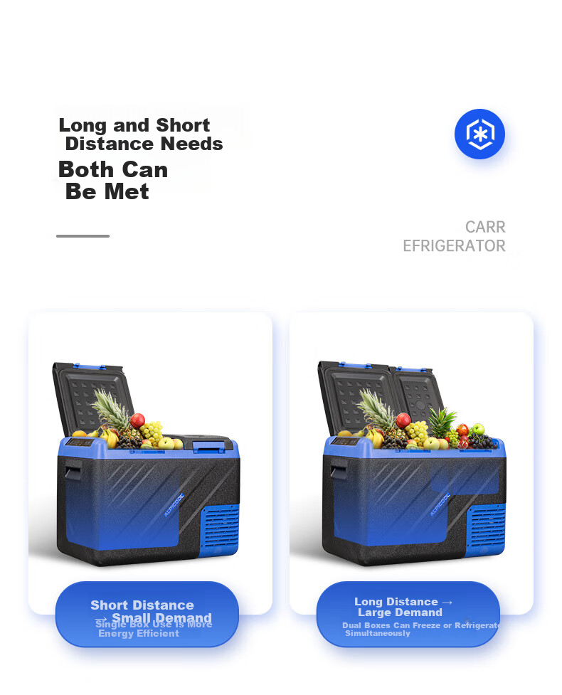 Alpicool Car Refrigerator, Compressor Cooling KIS35, Dual Temperature Control, Freezing And Refrigeration, Double Doors, 12V/24V/220V, for Trucks 3