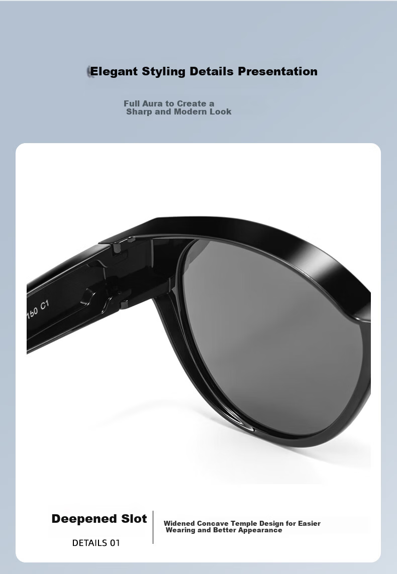 40,000 KM Cat Eye Sunglasses Clip-On for Prescription Glasses Women Square Round Face Polarized UV Protection Driving Sunglasses 5