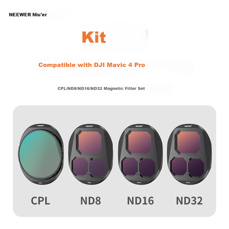 NEEWER DJI Mavic 4 Pro Professional Aerial Photography ND8/16/32/64 Neutral Density Filter Set with CPL Polarizer Drone Accessories