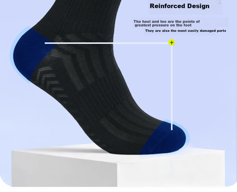 361° Authentic Unisex Spring Summer Sweat-Absorbing Breathable Mid-Calf Socks Men's Odor-Resistant Sports Long Socks Gray - 6 Pairs One Size 10