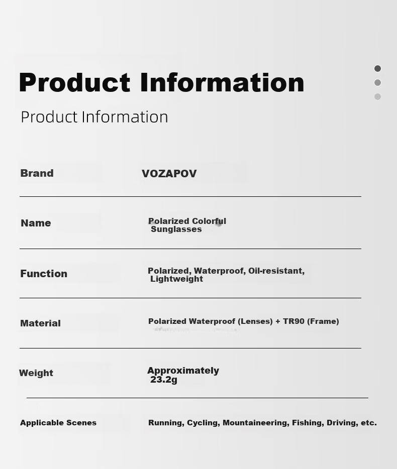 VOZAPOW Professional Marathon Polarized Colorful Protective Running Glasses Outdoor Sports Fishing Mountaineering Sunglasses for Men and Women 10