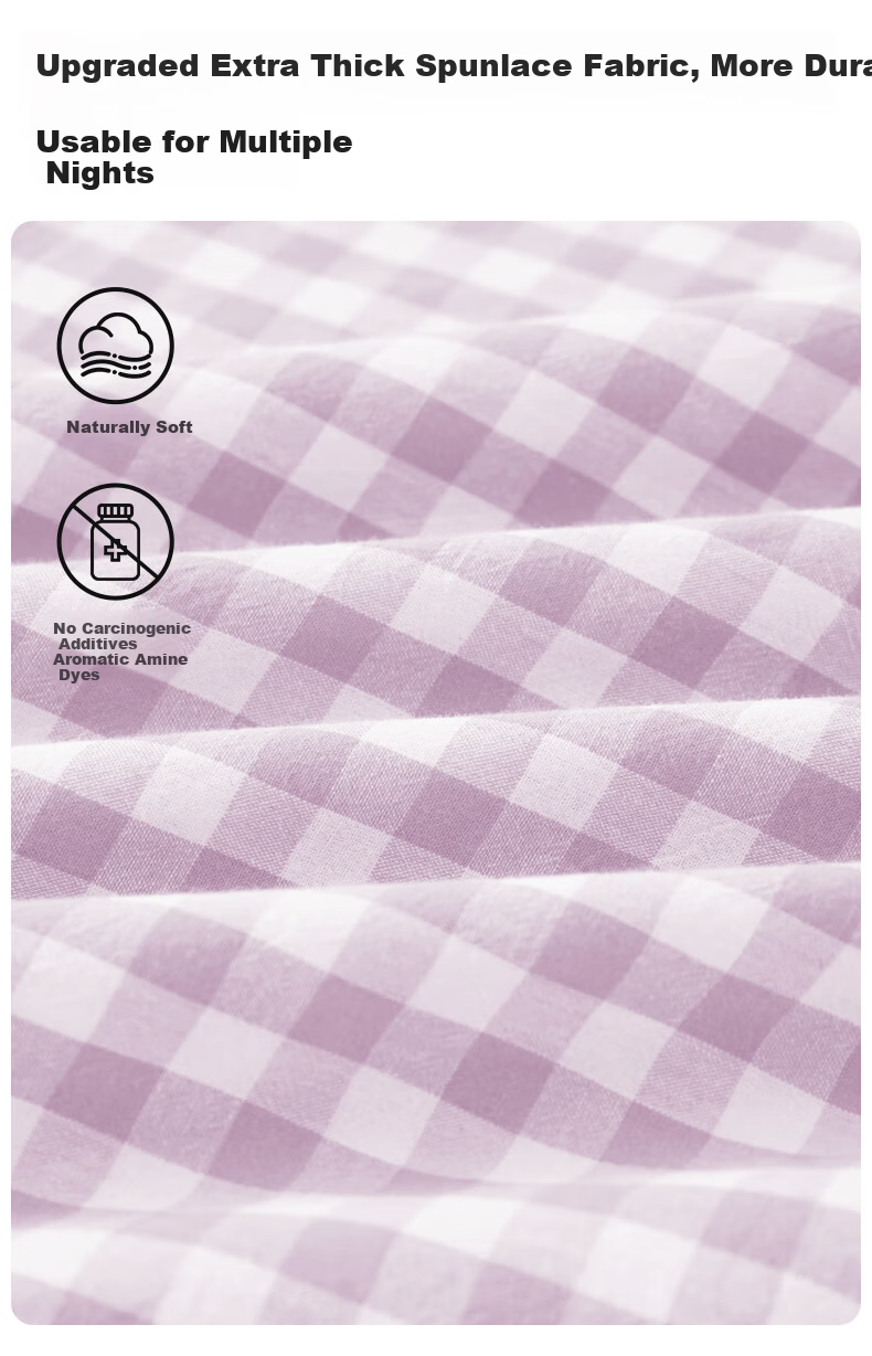 MUJI Disposable Bedding Set 4-Piece Thickened Cotton Feel Duvet Cover Pillowcase Hotel Travel 3-Piece Sleeper Train Set 3