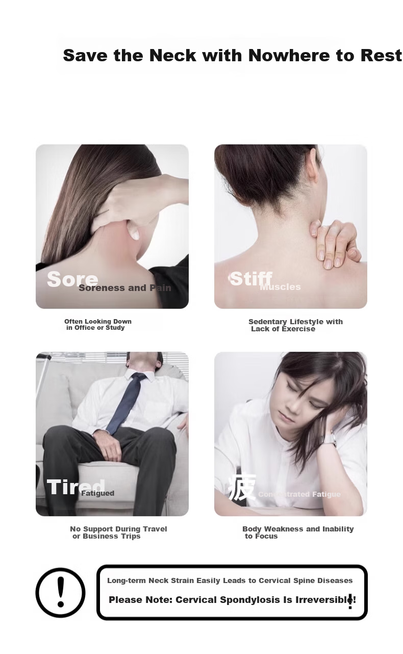 Mixiaoshu Push-Type Inflatable U-Shaped Neck Pillow, Travel Pillow, Portable Flying Neck Protector, U-Shaped Pillow for High-Speed Rail Sleeping 3