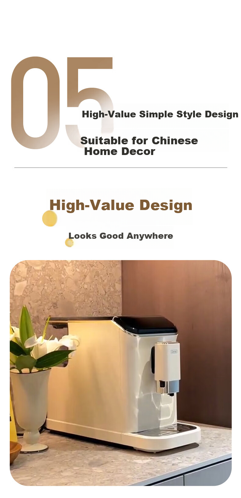 Gevi Fully Automatic Coffee Machine Small Grinder Integrated Italian American Coffee Dual Heating System GV-K01S One-Key Bean Cleaning [7-Day Free Trial] [Price Protection 618] 26