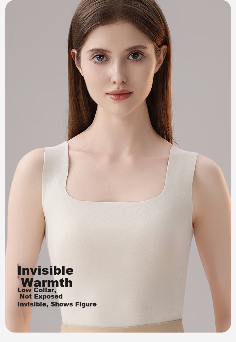 MiiOW 2-Piece Women's Thermal Vest with Goose Down and Tencel, Seamless Thickened Base Layer Top 11