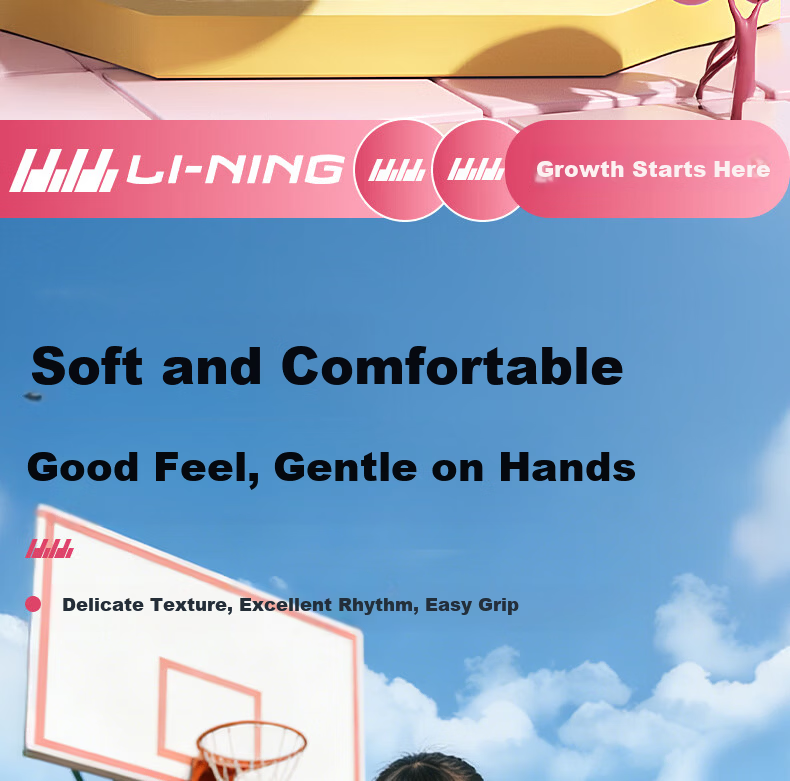 Li-Ning Basketball Kids 5# Ball for Ages 3-12 Indoor Outdoor Professional Size 5 Kindergarten Gift 15