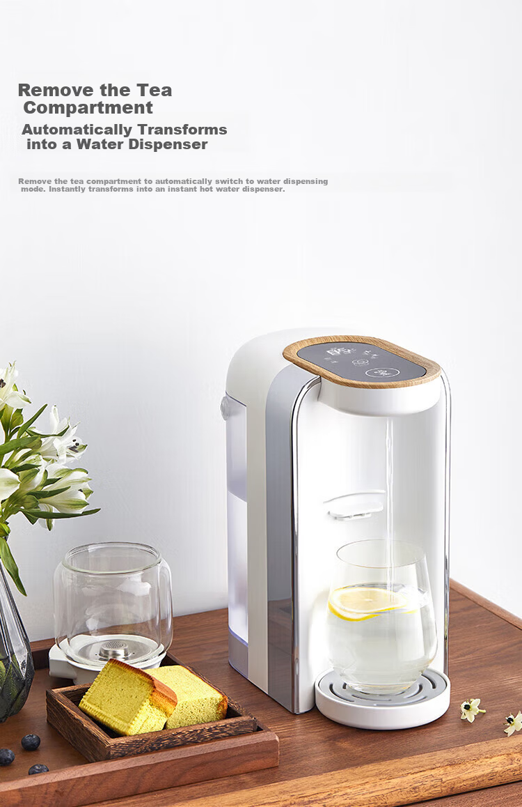 Mingzhan [Mid-Autumn Festival Gift] Health Pot Tea Maker Electric Kettle Teapot Mini Glass Flower Tea Pot Fast Heating Desktop Tea Machine Electric Water Boiler Tea Maker MZ-1151 5
