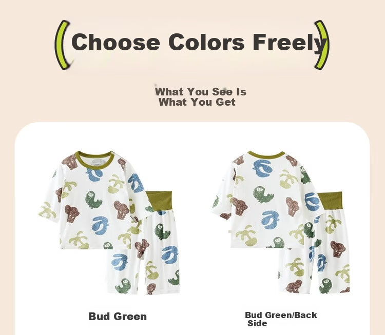 Ciciibear [7A Antibacterial], Ciciibear Baby Pajamas, Thin Summer Style for Boys, Children's Modal Home Wear, Air Conditioning Clothes, Belly Protectio 9